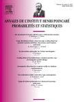 Annales de l'Institut Henri Poincare (B) Probability & Statistics