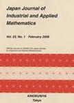 JAPAN JOURNAL OF INDUSTRIAL AND APPLIED MATHEMATICS